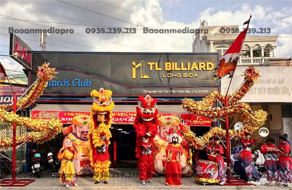 cho thuê múa lân khai trương giá rẻ Sài Gòn