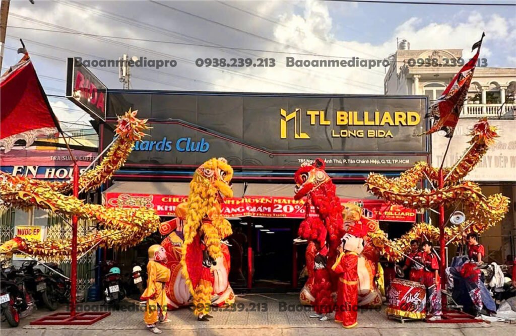 cho thuê múa lân khai trương giá rẻ Sài Gòn