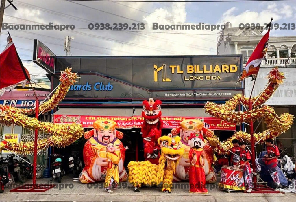 dịch vụ múa lân khai trương giá rẻ Sài Gòn