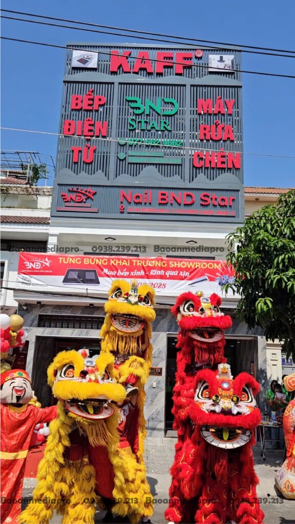 cho thuê múa lân khai trương giá rẻ Sài Gòn