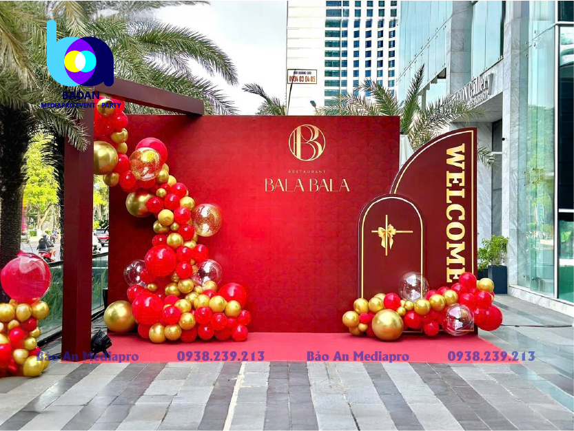 Trang trí Backdrop anniversary